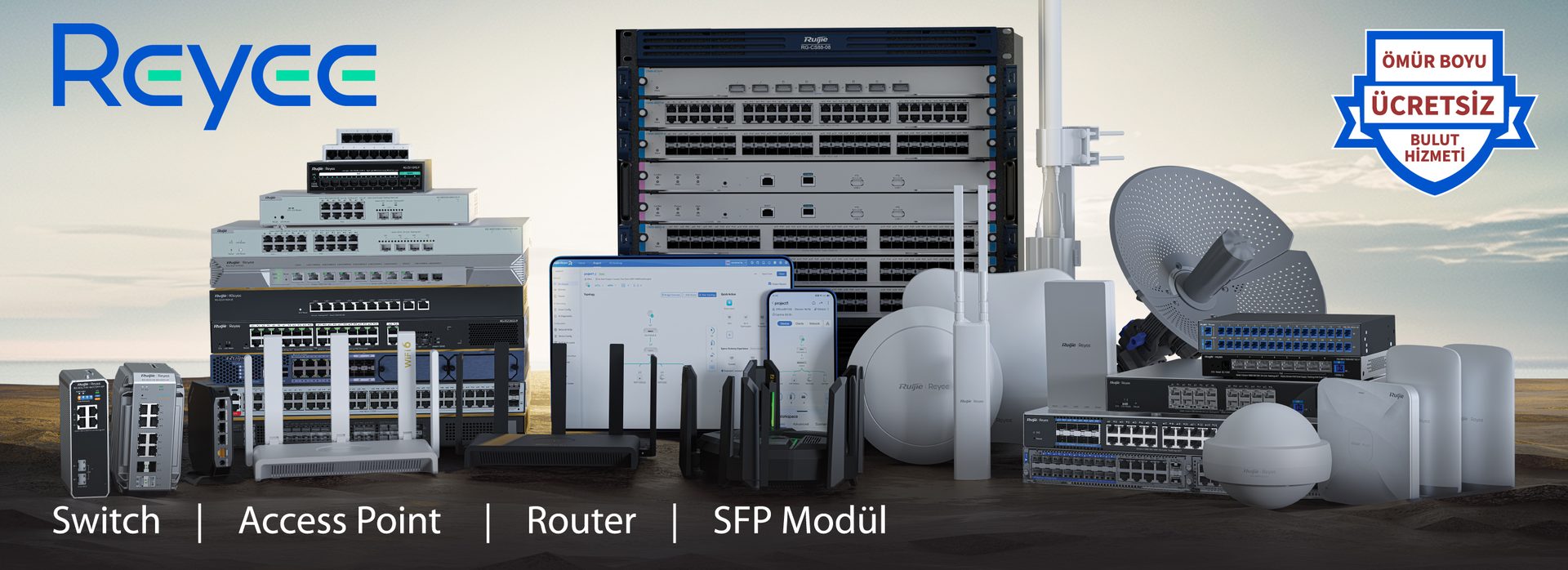 Reyee Cloud Managed Network Çözümleri — Switch, AP, Router, SFP